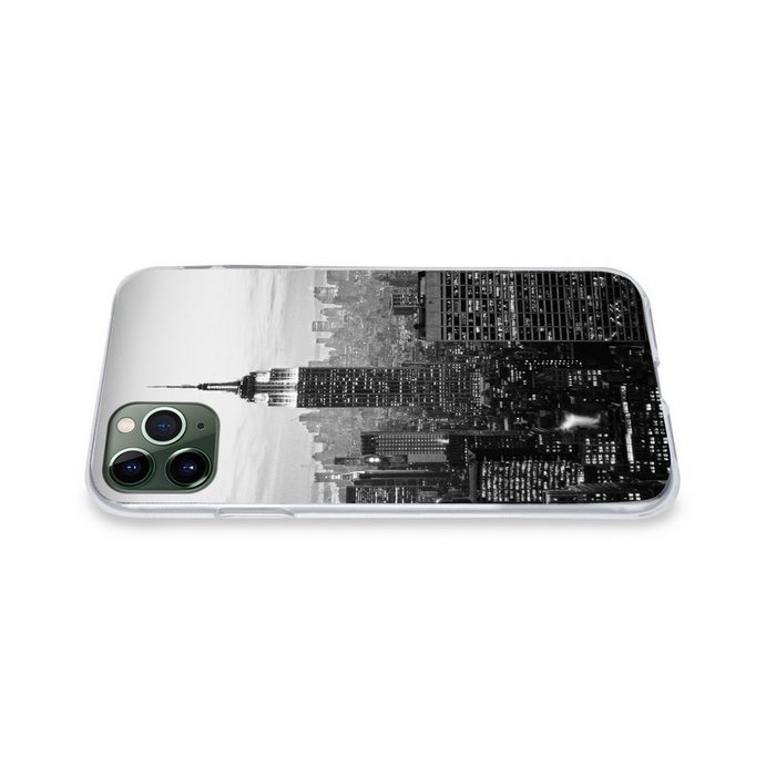 MuchoWow Handyhülle New York City Schwarz-Weiß-Fotodruck Handyhülle Apple iPhone 11 Pro Smartphone-Bumper Print Handy QR10988