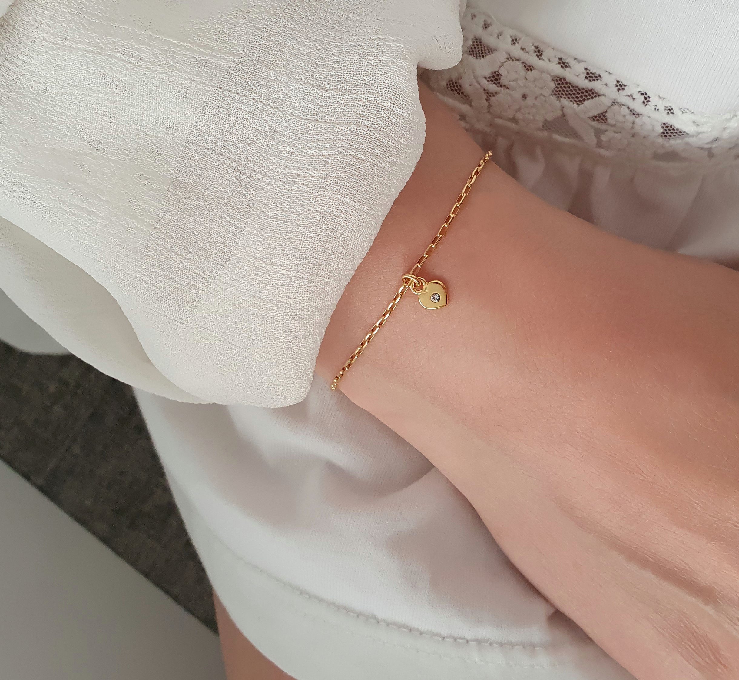 SCHOSCHON Armkette Gliederarmband Herz Anhänger aus günstig online kaufen