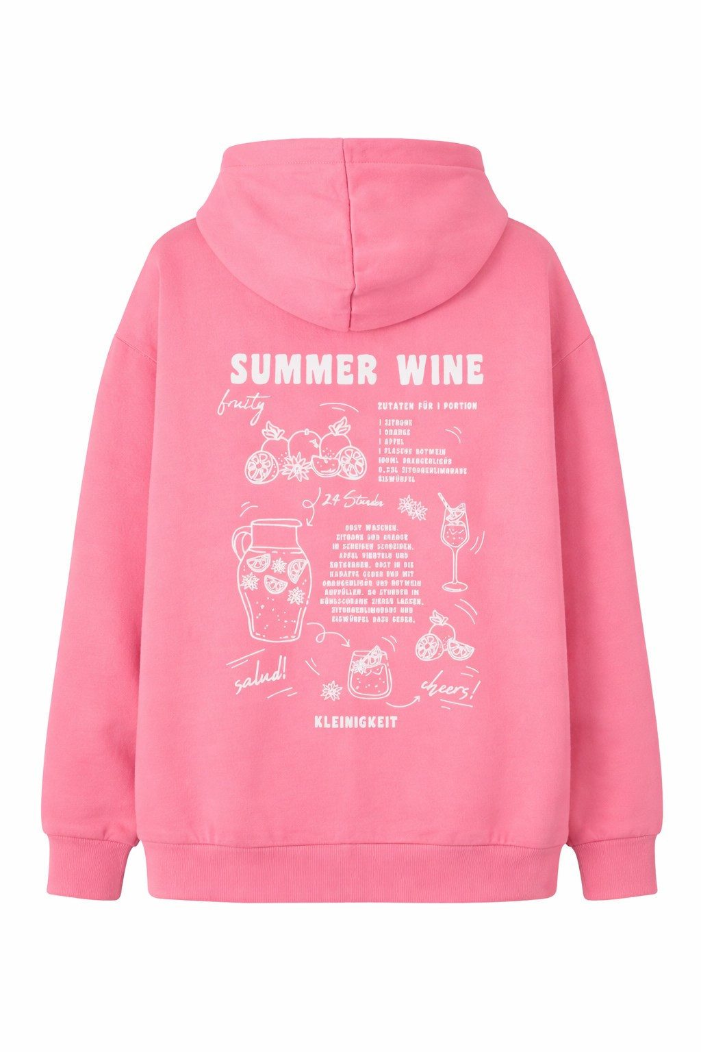 Kleinigkeit Kapuzenpullover Big Summerwine – hot pink