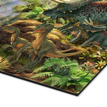 Posterlounge Alu-Dibond-Druck Steve Read, Dinosaurier-Tal, Illustration