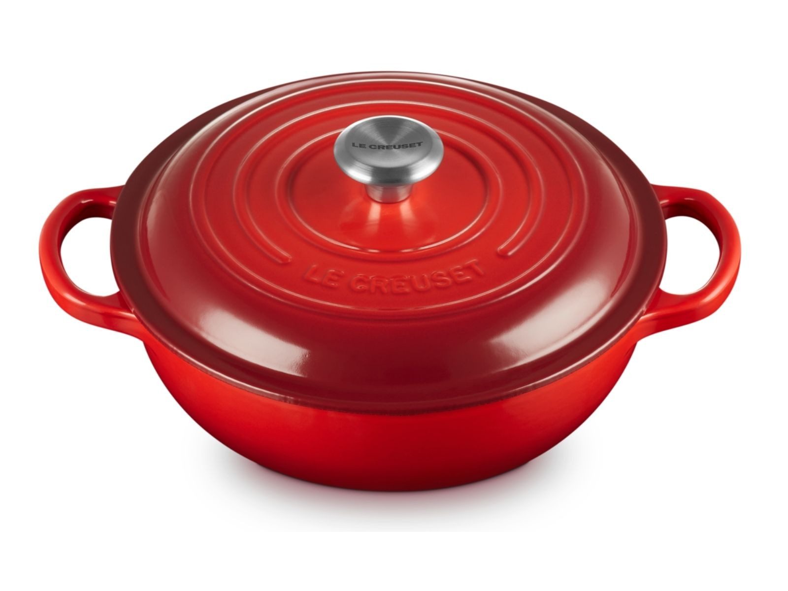 LE CREUSET Bräter Stew Pot Signature rund kirschrot 22cm, Emailliertes Gusseisen