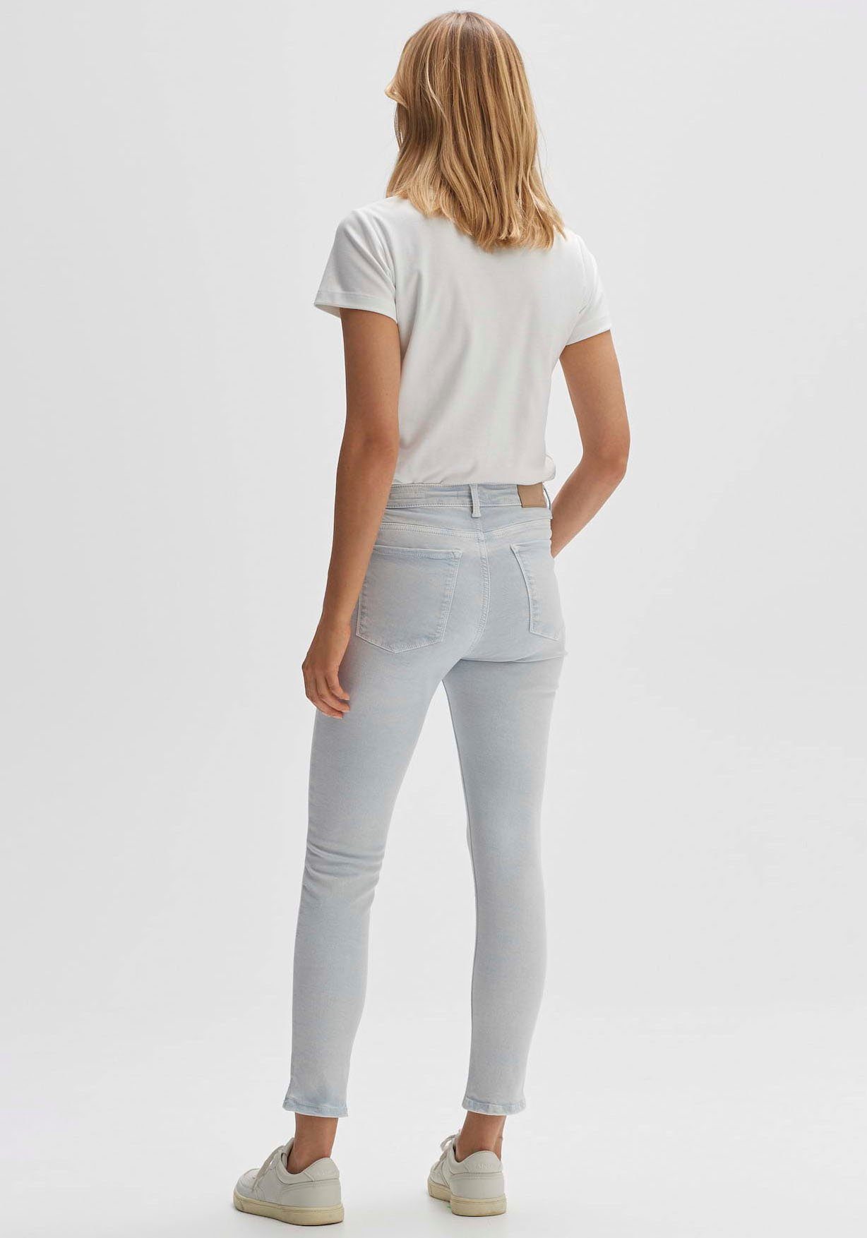 Skinny-fit-Jeans Seitenschlitzen, kleinen aus Denimware OPUS mit Baumwollmischung elastischer Elma