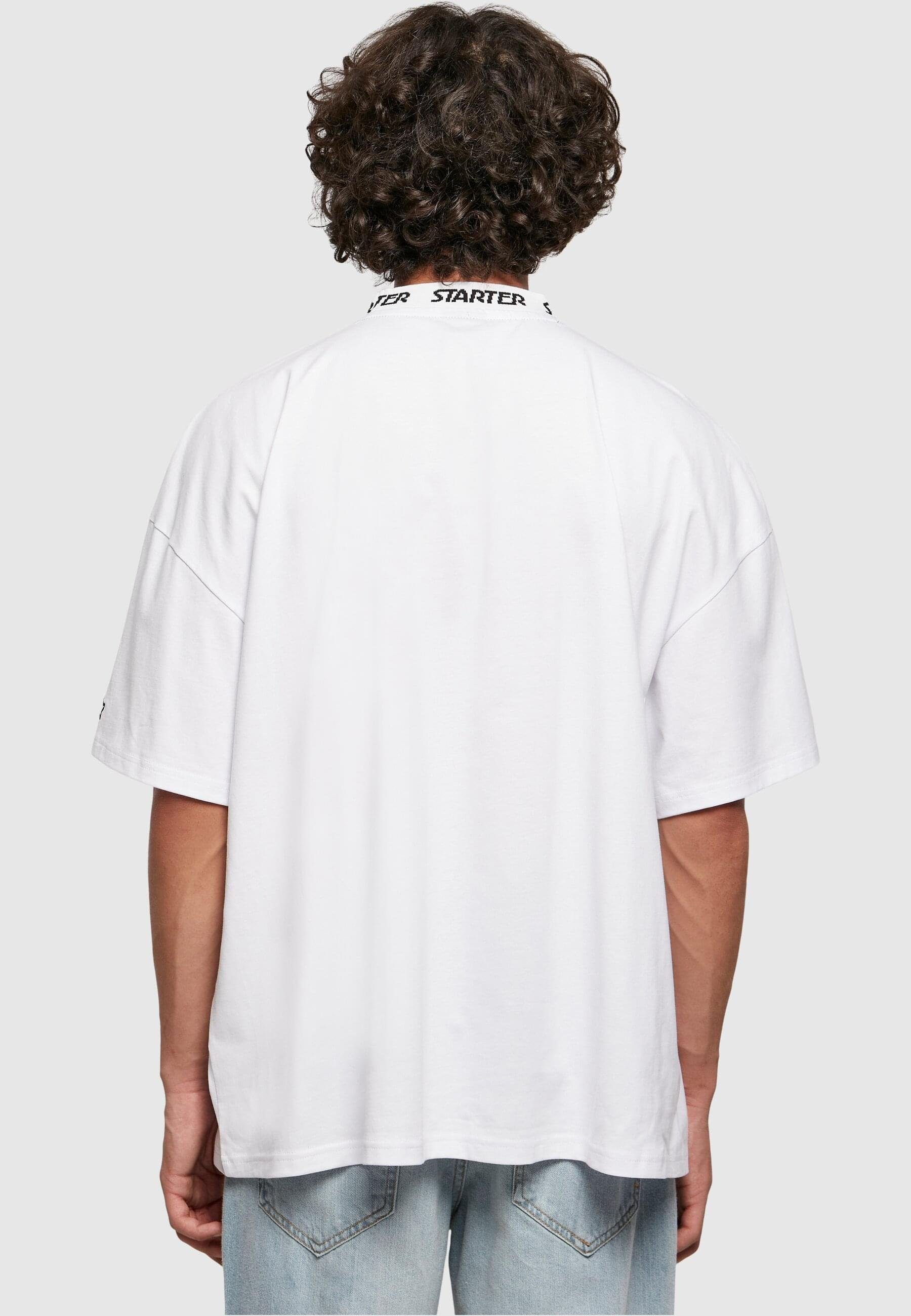 Rib Jaquard Tee Starter white Starter (1-tlg) T-Shirt Herren