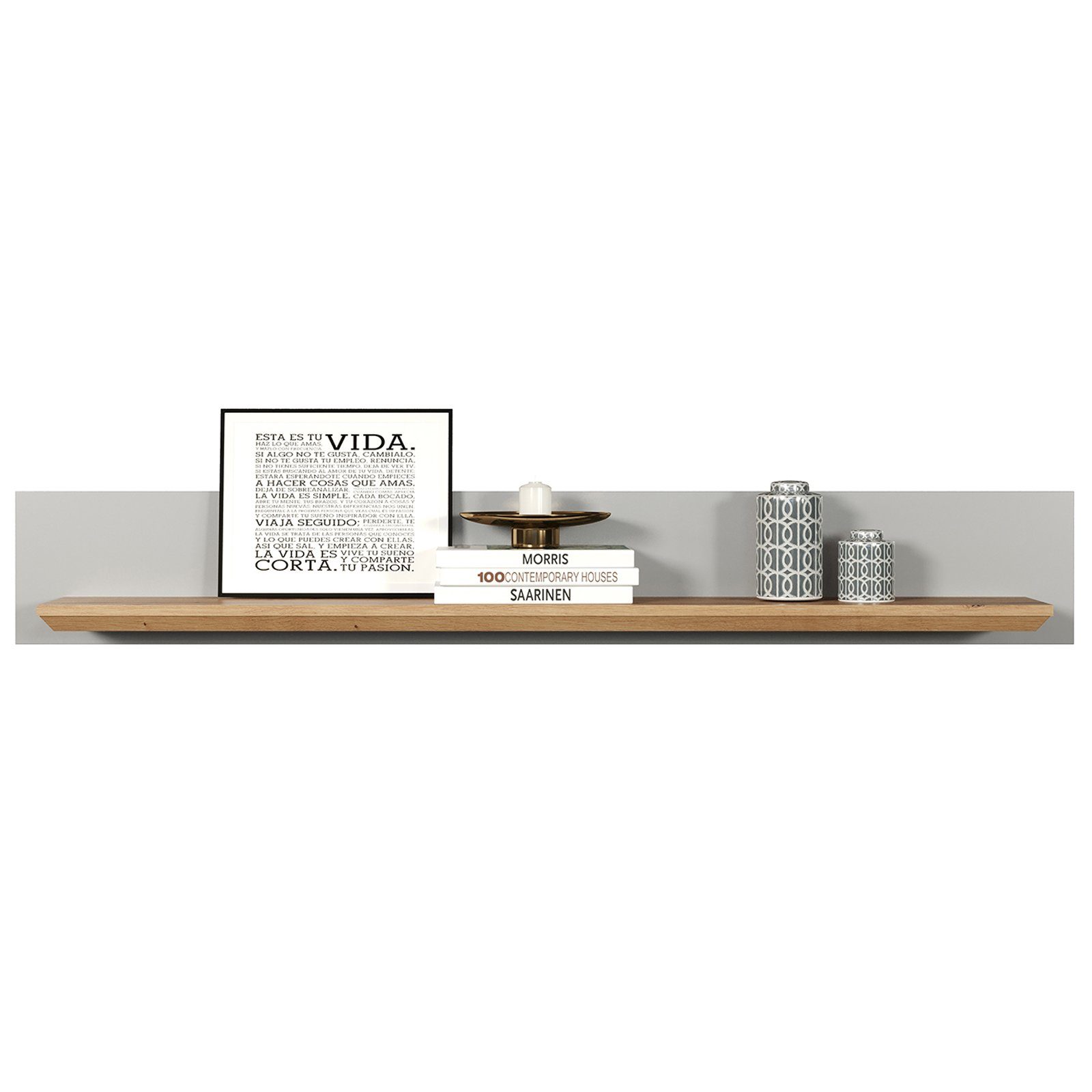 trendteam Wandboard, Wandregal Bücherregal Hängeregal Wandablage Möbel Deko 153x22cm