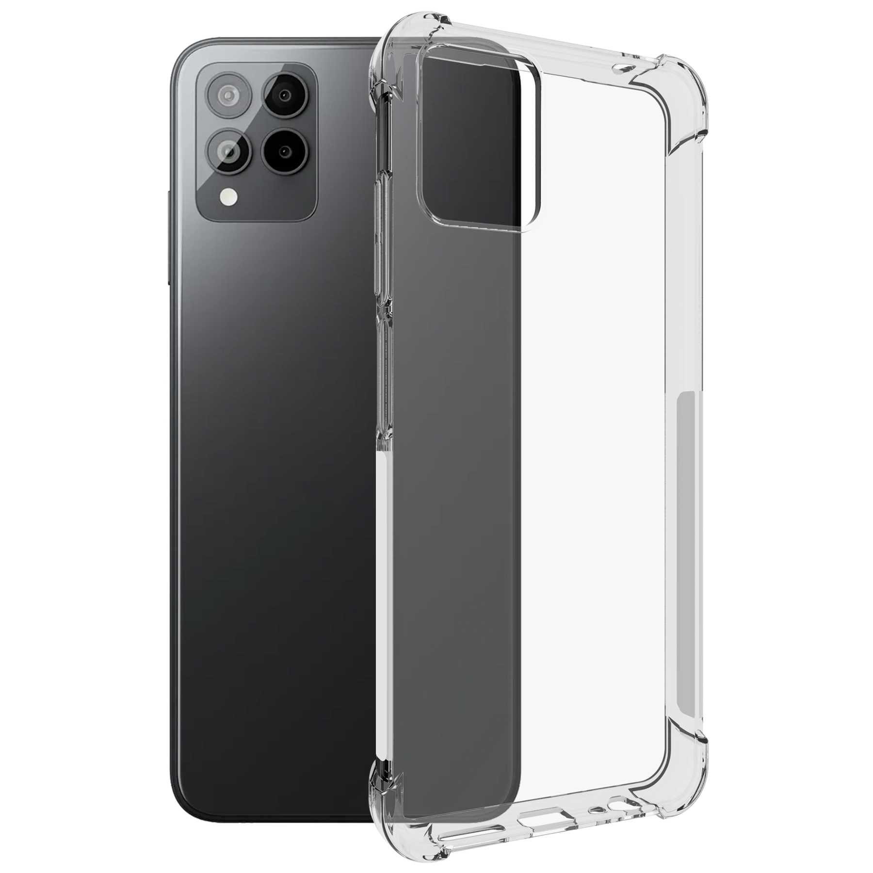 mtb more energy Smartphone-Hülle Clear Armor Case für Telekom T Phone Pro, T-Mobile Revvl 6 PRO 5G, Transparente TPU Schutzhülle Case Backcover mit Anti-Shock Verstärkung