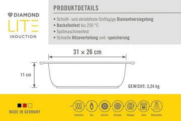 WOLL MADE IN GERMANY Bräter Diamond Lite, Aluminiumguss (1-tlg), 6 Liter, Induktion, Made in Germany