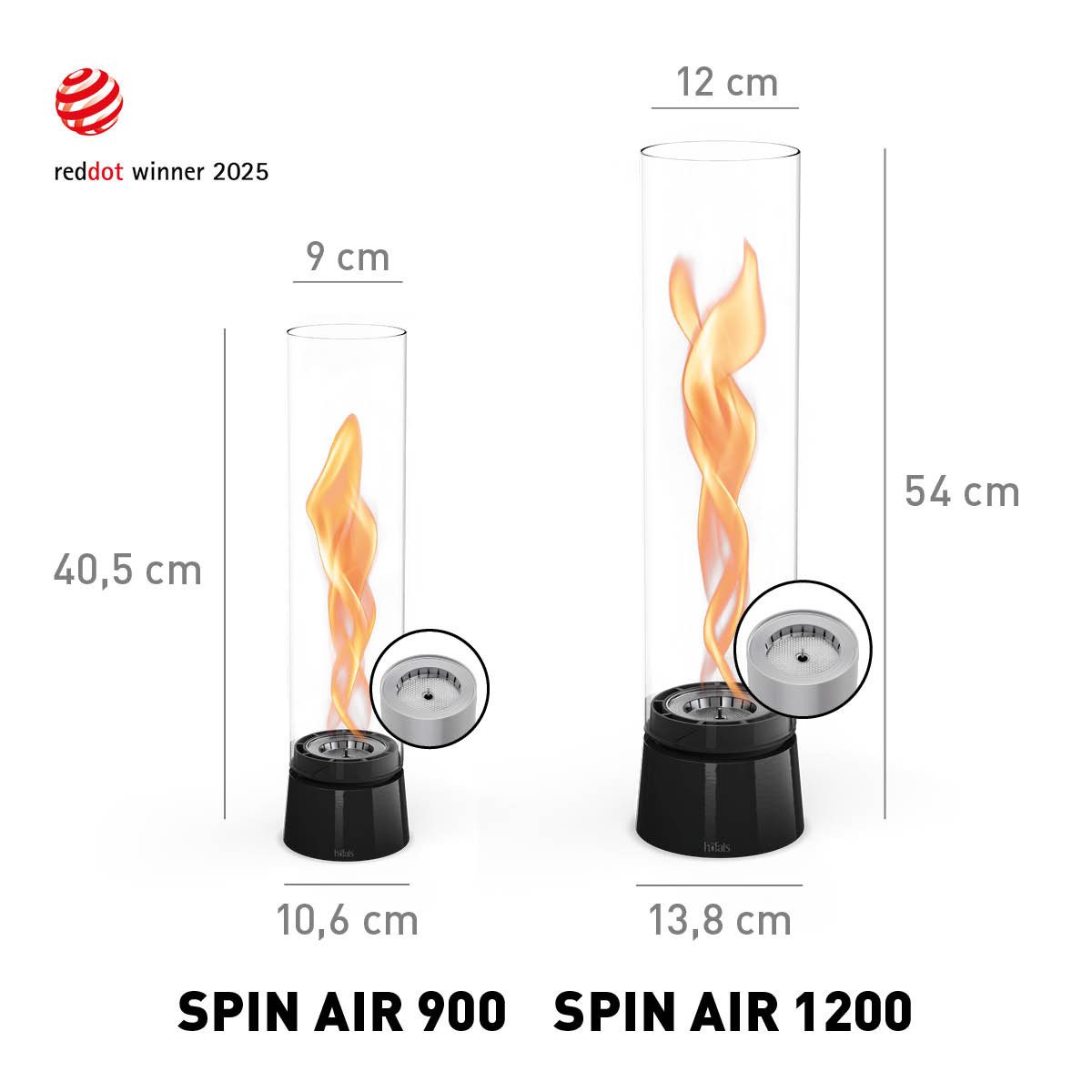 höfats Tischfeuer SPIN air (Packung, rauchfreie Tischfeuerstelle für Indoor günstig online kaufen