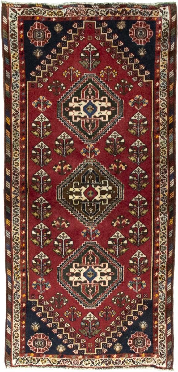 Orientteppich Shiraz 79x167 Handgeknüpfter Orientteppich / Perserteppich Läufer, Nain Trading, rechteckig, Höhe: 10 mm
