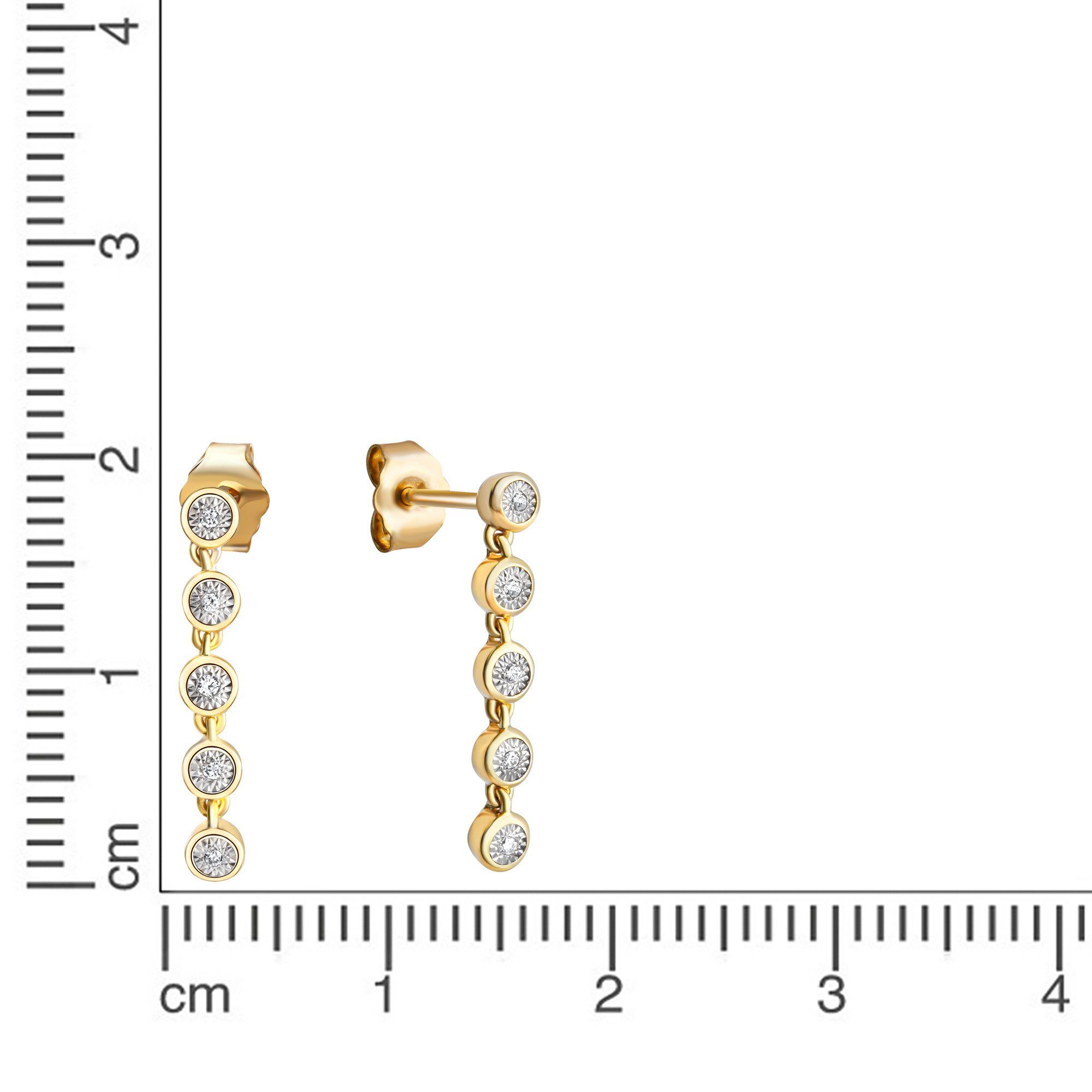 Diamonds by Ellen K. Paar Ohrhänger Gold 585 zweifarbig mit 10x Brillant zu günstig online kaufen