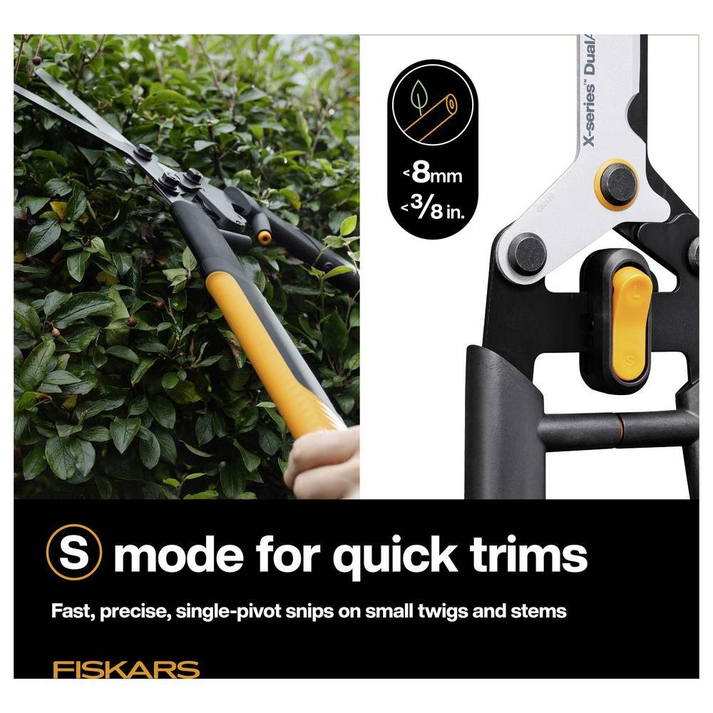 Fiskars Heckenschere X-series DualAction HSX96 Heckenschere Softgriff 1080134, Softgriff