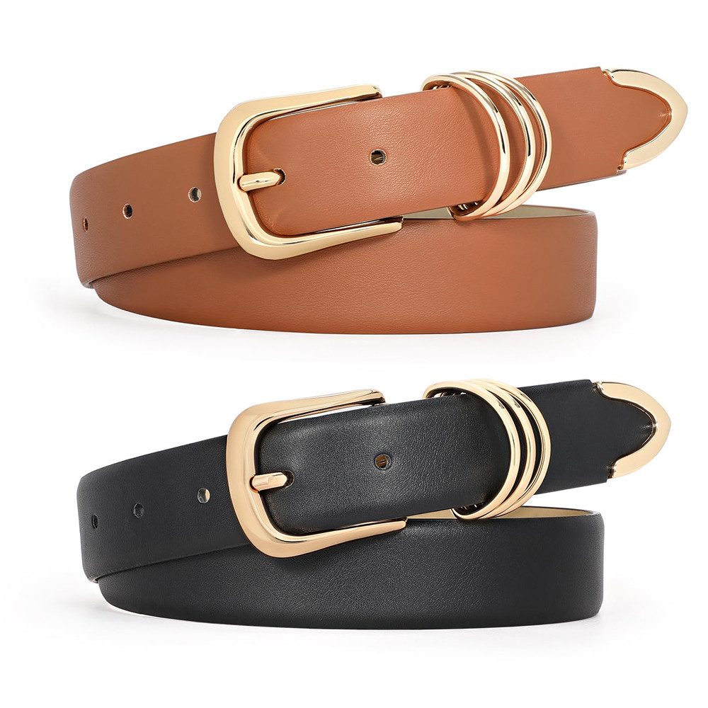 Coonoor Taillengürtel Goldschnalle Damen Ledergürtel Damen günstig online kaufen