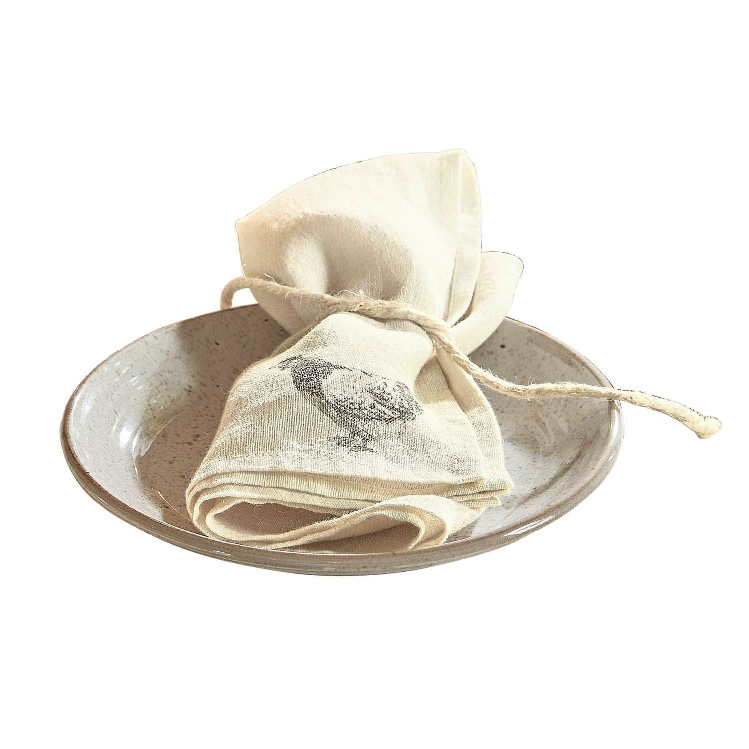 Stoffserviette Serviette 4er Set Walorine creme