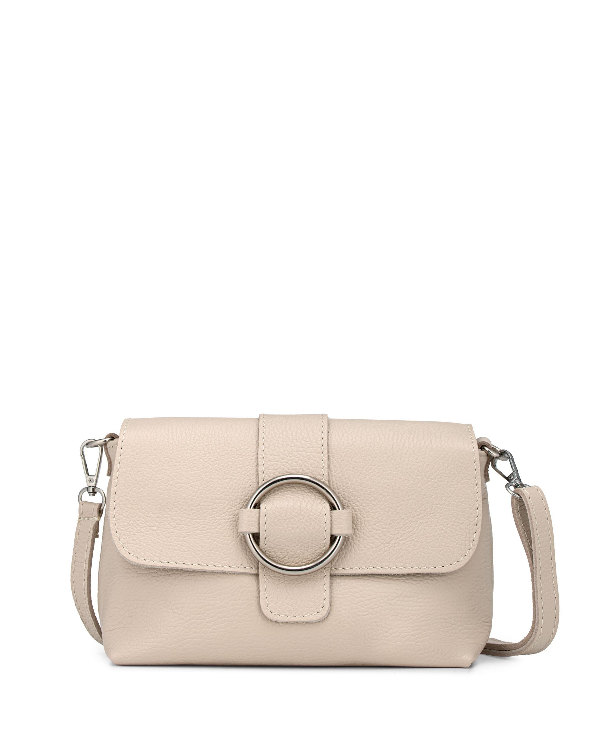Caspar Clutch elegante Damen Leder Handtasche - Premium Line - Modell No.848, leicht, elegant & unempfindlich - 100% Echtleder - Handmade in Italy