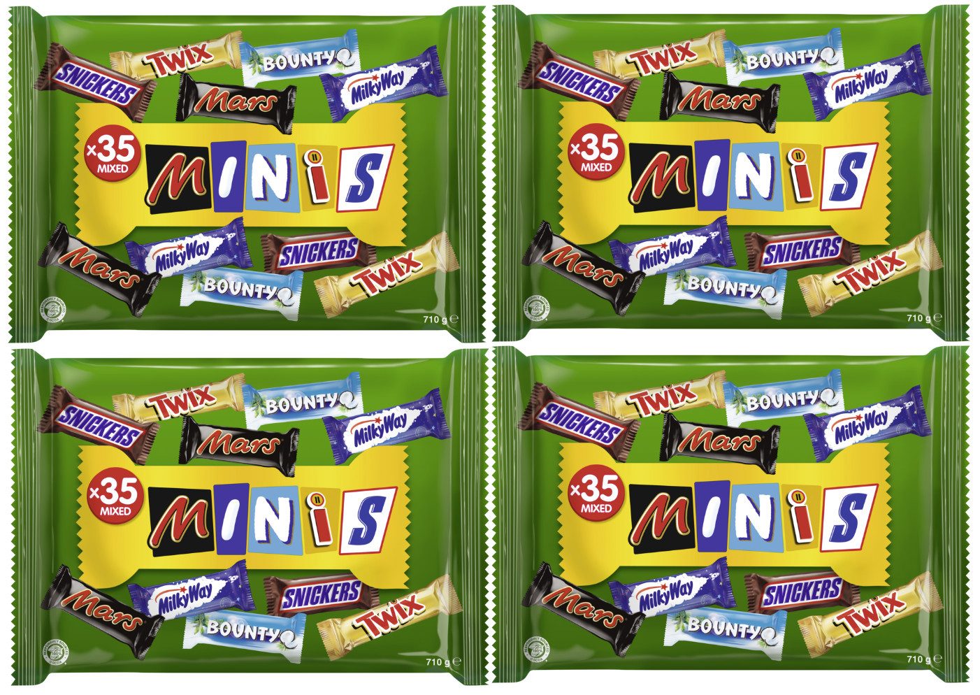 Mars GmbH Süßigkeit Mixed Minis 4x710g I 2840g