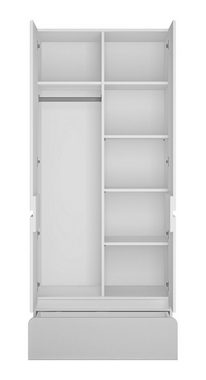 99rooms Kinderkleiderschrank Albina (Kleiderschrank, Schrank, Mehrzweckschrank) Kleiderschrank mit Schublade, 2-türig, für Kinderzimmer/Jugendzimmer