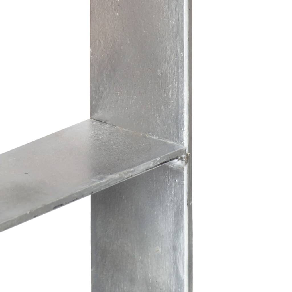 cm Pfostenträger vidaXL Silbern Stk 6 Einschlagbodenhülse Stahl 10660 Verzinkter
