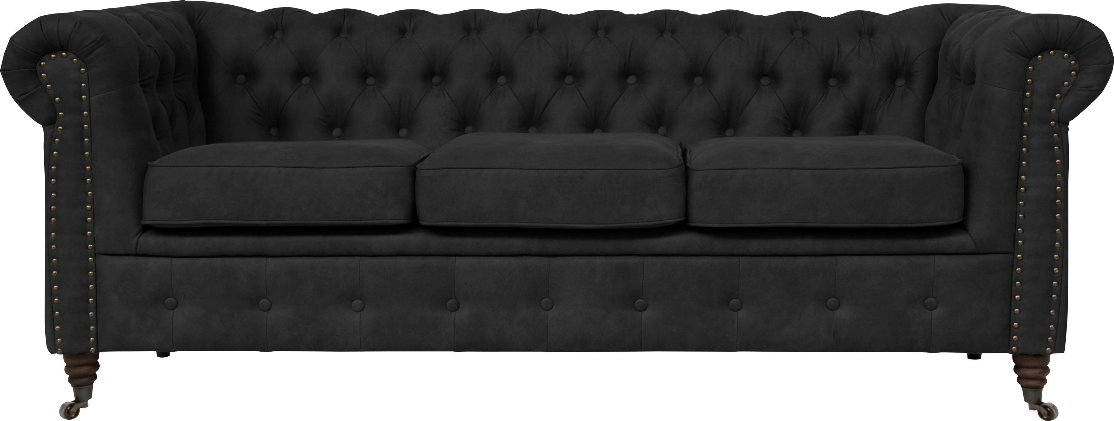 Home affaire Chesterfield-Sofa Aarburg, aufwändige Knopfheftung und Ziernägel im Chesterfield-Design