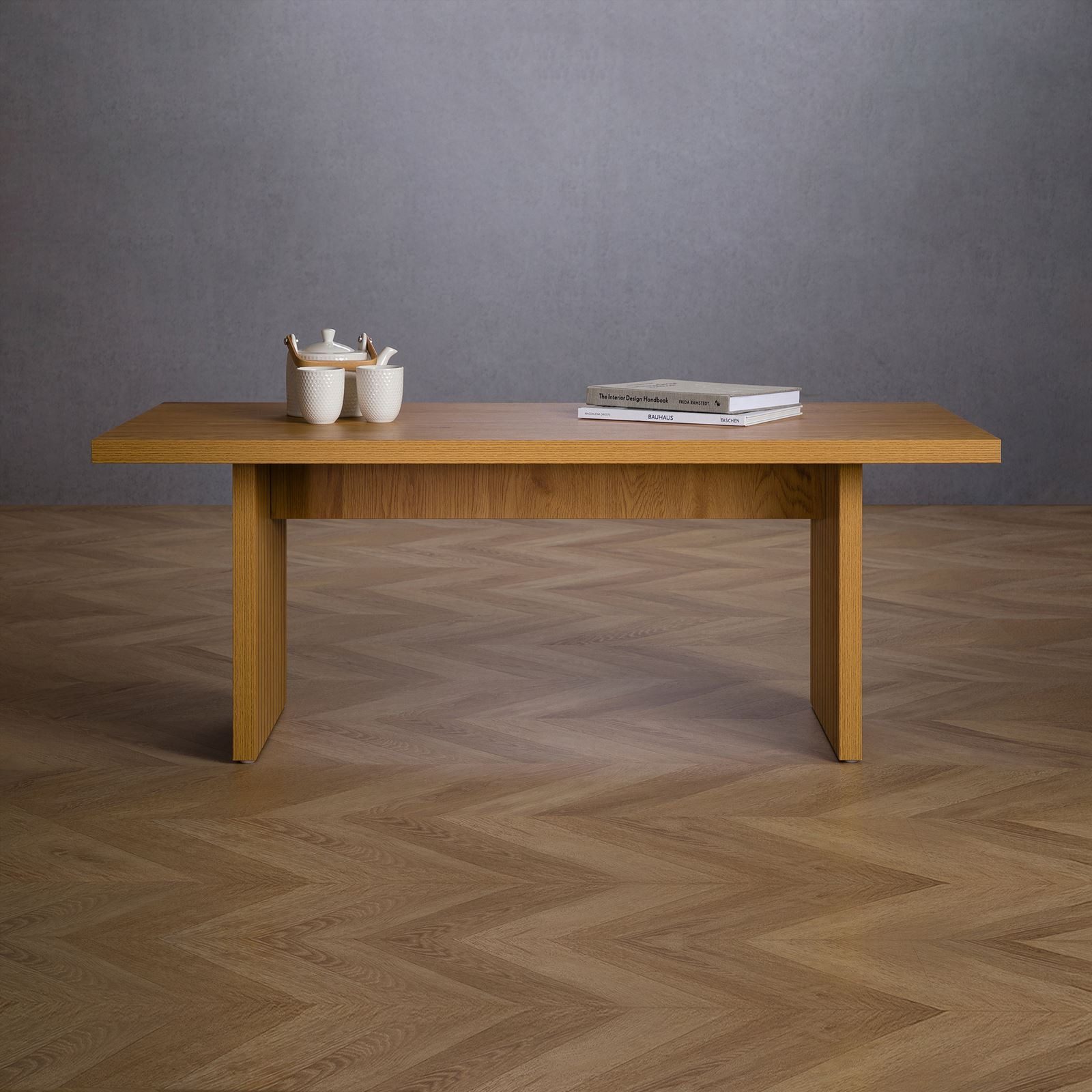 IDIMEX Couchtisch RIKA, Moderner Wohnzimmertisch mit Lamellenbeinen Wildeic günstig online kaufen