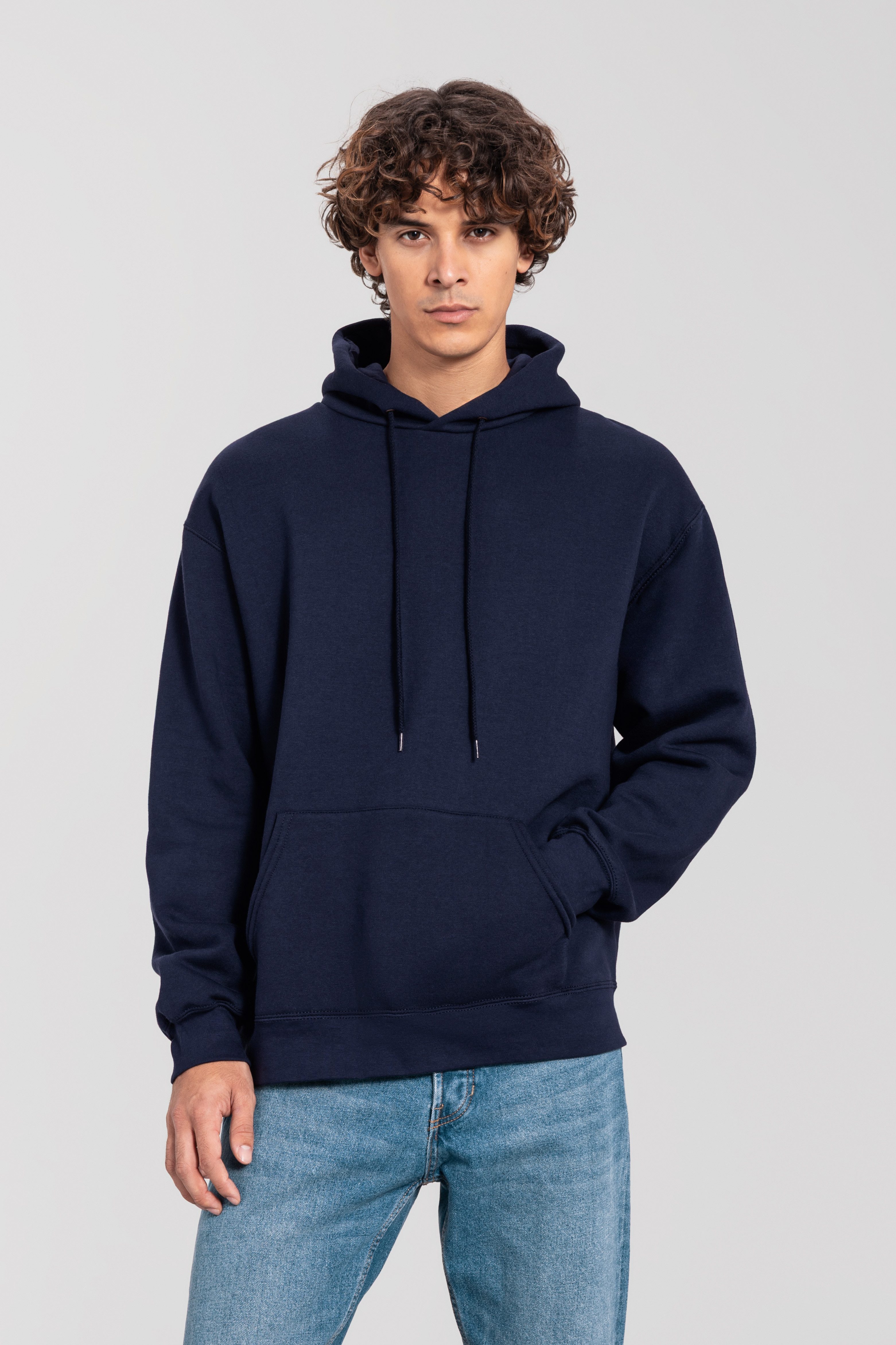 Fruit of the Loom Kapuzensweatshirt Iconic Premium Hoodie mit Kängurutasche, meliert, im Casual-Stil