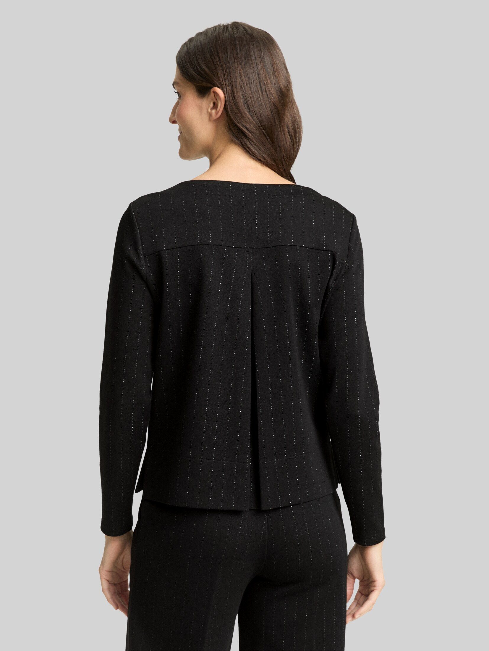 TOM TAILOR Langarmshirt T-Shirt Langarmshirt mit Glitzer-Effekt