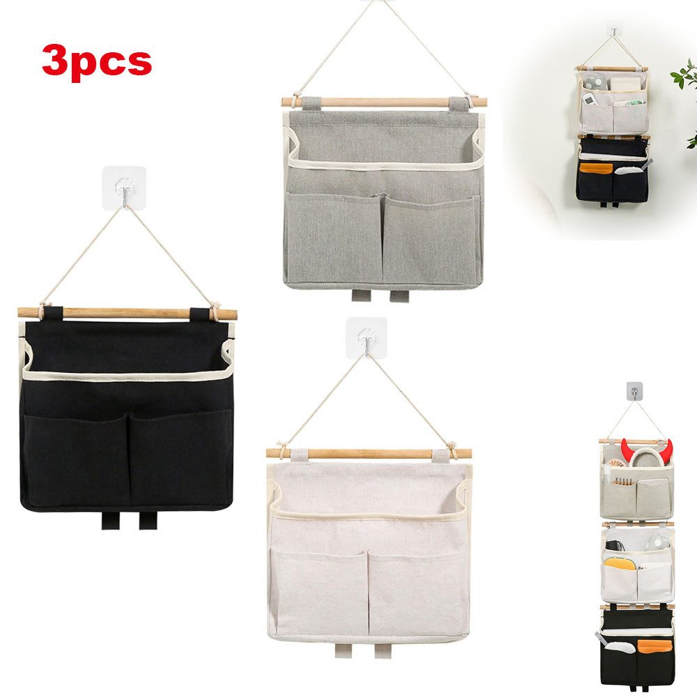Hängeaufbewahrung 3er-Set Hängetaschen Hängetaschen-Organizer Wandmontierte