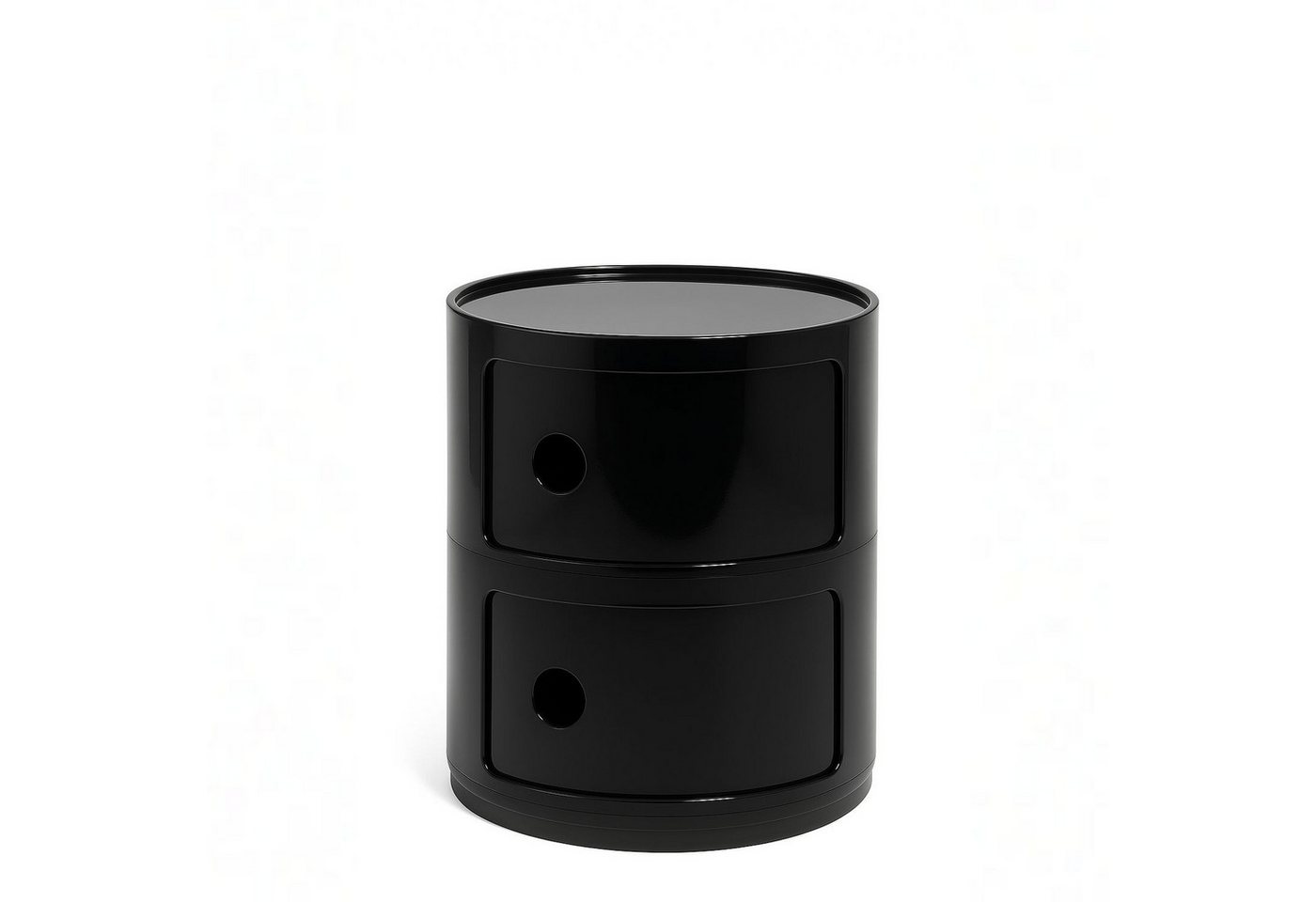 Kartell Container Componibili mit zwei Fächern Schwarz