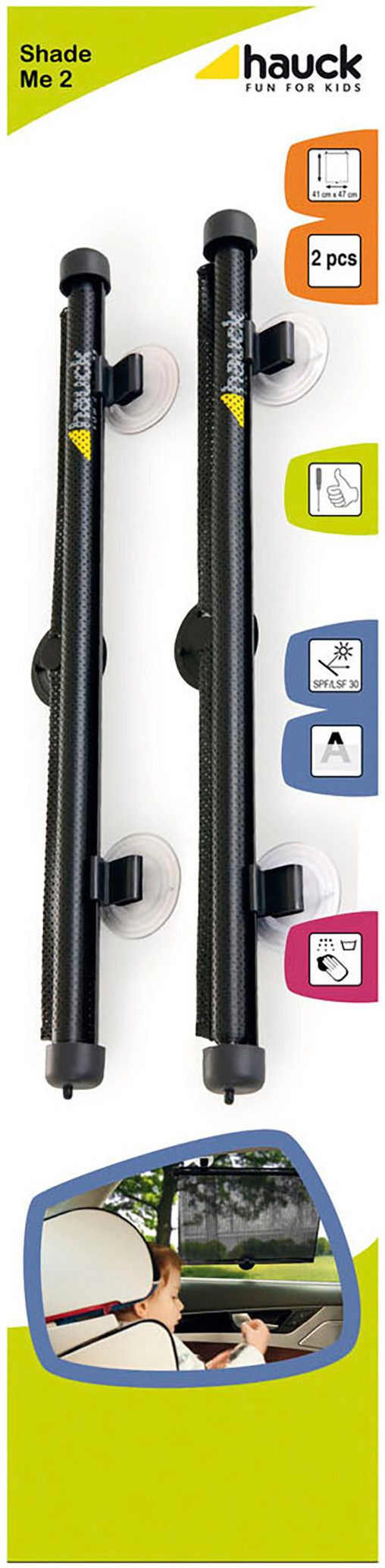Hauck Car Sunshade Shade Me 2, 41 x 47 cm, (Set of 2)