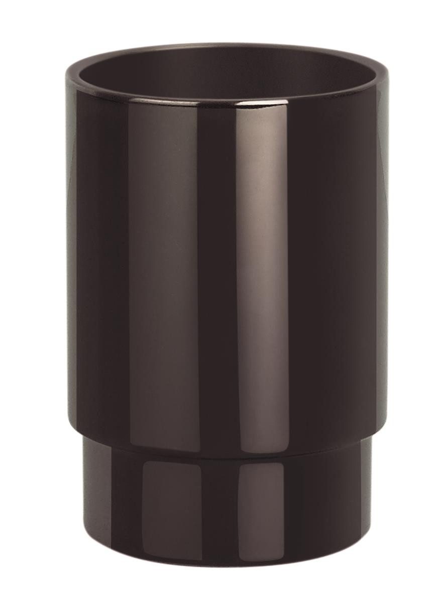 spirella Badaccessoire-Set Spirella Zahnputzbecher Zahnbürstenhalter Nyo Steel 6,5x9,5 cm Schwarz