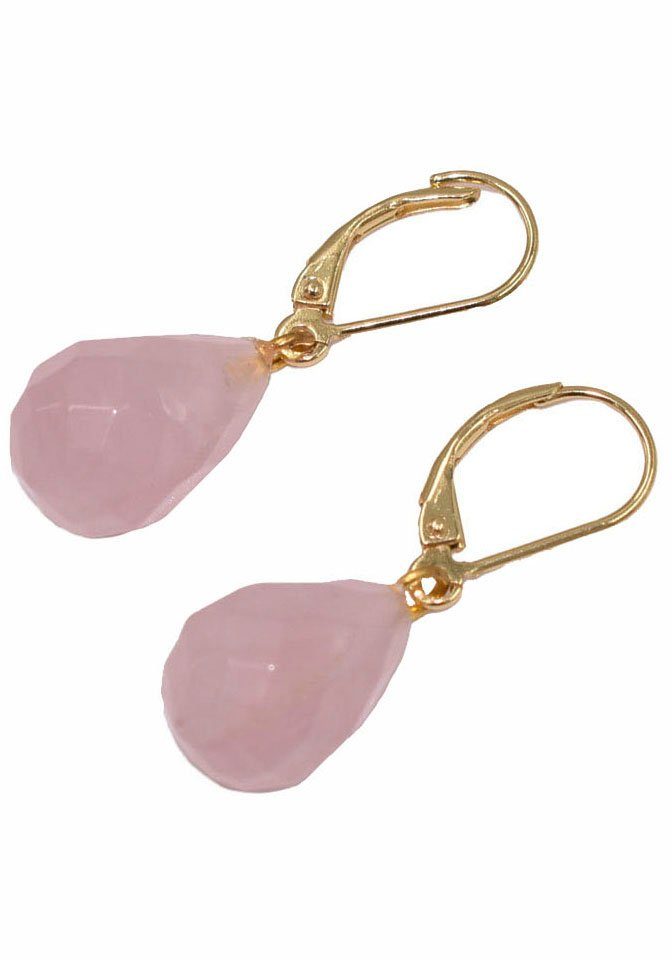 Paar Ohrhänger Schmuck Geschenk Silber 925 Ohrschmuck Patentbrisur Edelstein Quarz