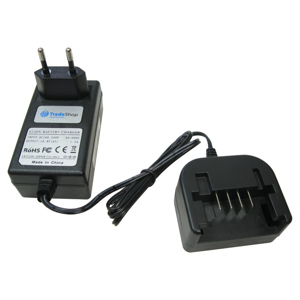 Trade-Shop Ladegerät 16,8V passend für Black & Decker ASL146 ASL146BT12A ASL146K Netzteil (Geeignet für Li-Ion Akkus mit 14,4V / LED-Anzeige für den Ladezustand)