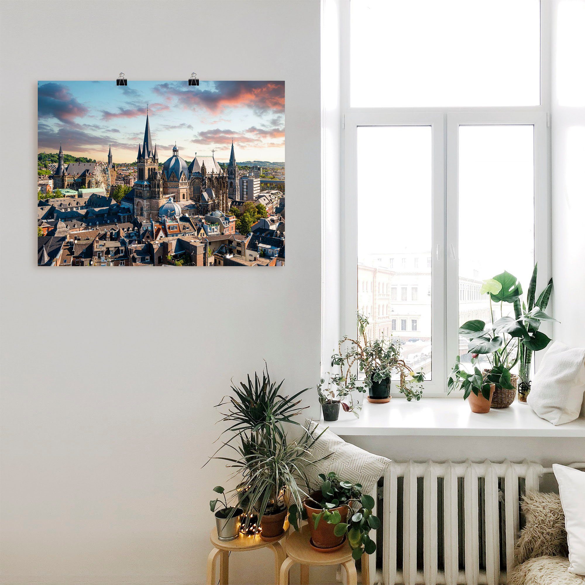 Artland Wandbild »Aachen Panorama I«, Deutschland (1 Stück), in vielen Größen & Produktarten - Alubild / Outdoorbild für den Außenbereich, Leinwandbild, Poster, Wandaufkleber / Wandtattoo auch für Badezimmer geeignet-kaufen