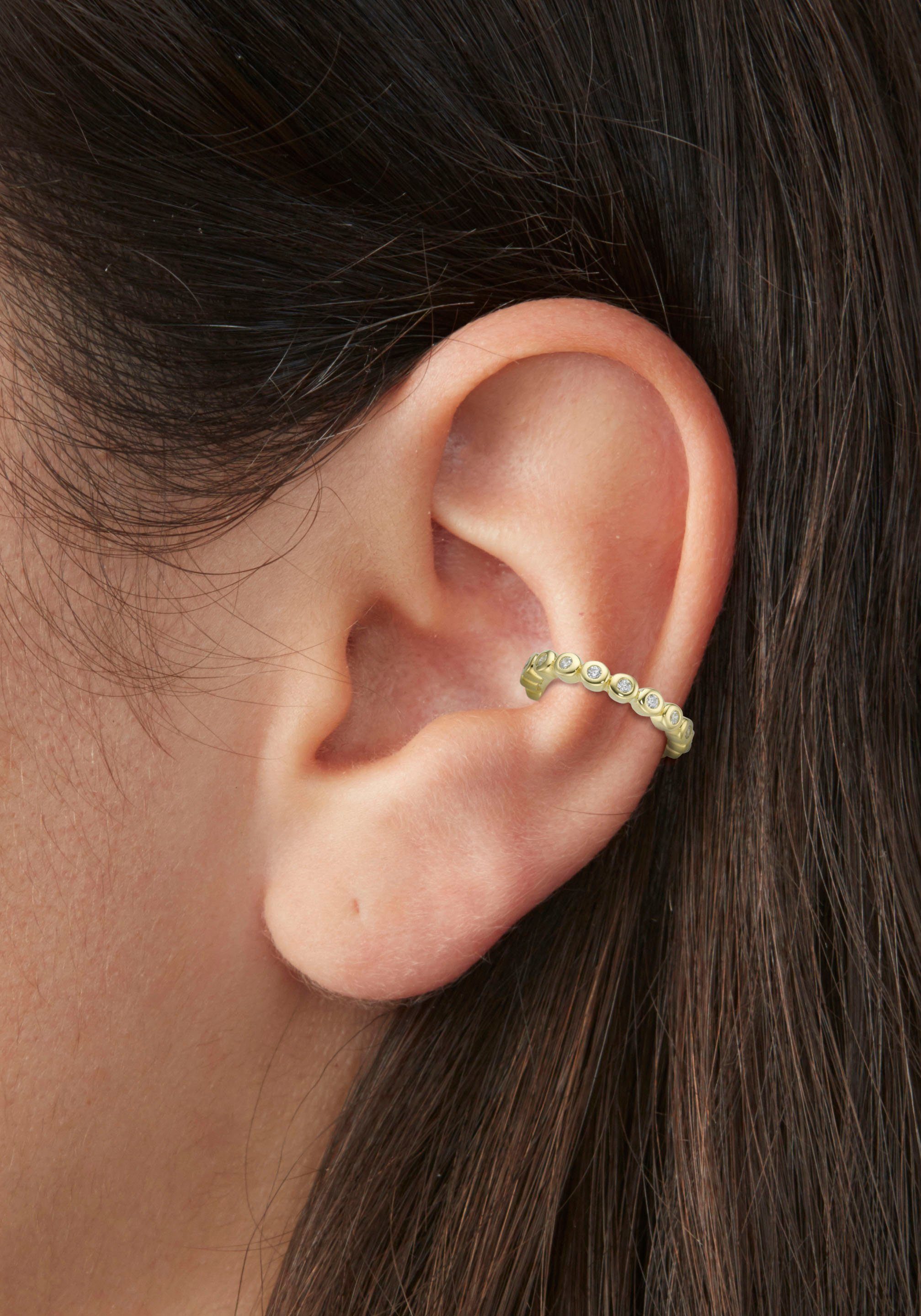Firetti Ohrklemme Schmuck Geschenk Silber 925 Ear Cuff, mit Zirkonia (synth)