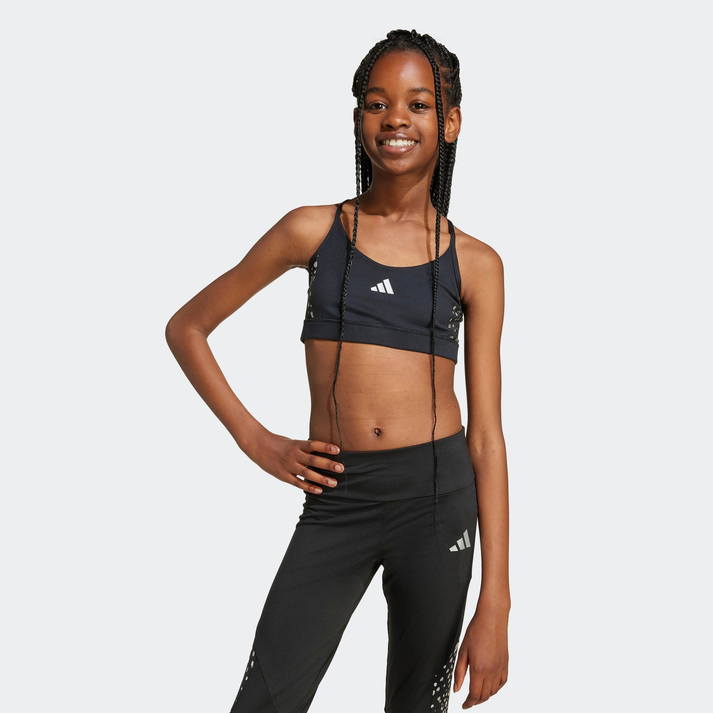 adidas Sportswear Sport-BH TRAIN ESSENTIALS PRINT FÜR KINDER mit mittlerem Halt, für Workout, mit atmungsaktivem Material