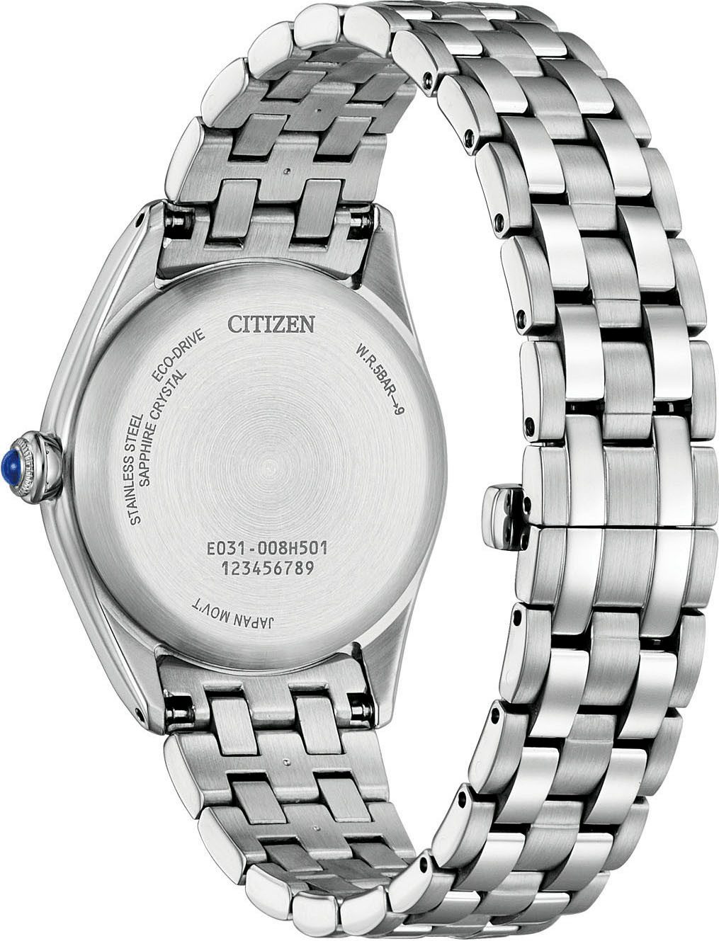 Citizen Solaruhr EM1140-80X, Armbanduhr, Damenuhr, Edelstahlarmband, analog