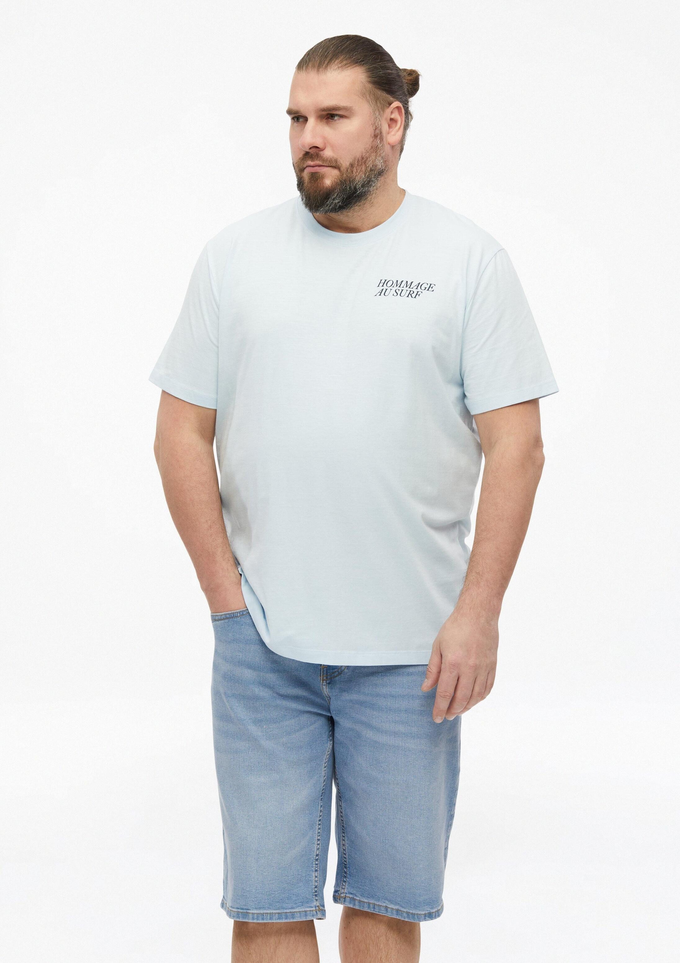 s.Oliver Kurzarmshirt T-Shirt T-Shirt mit Front- und Rückenprint