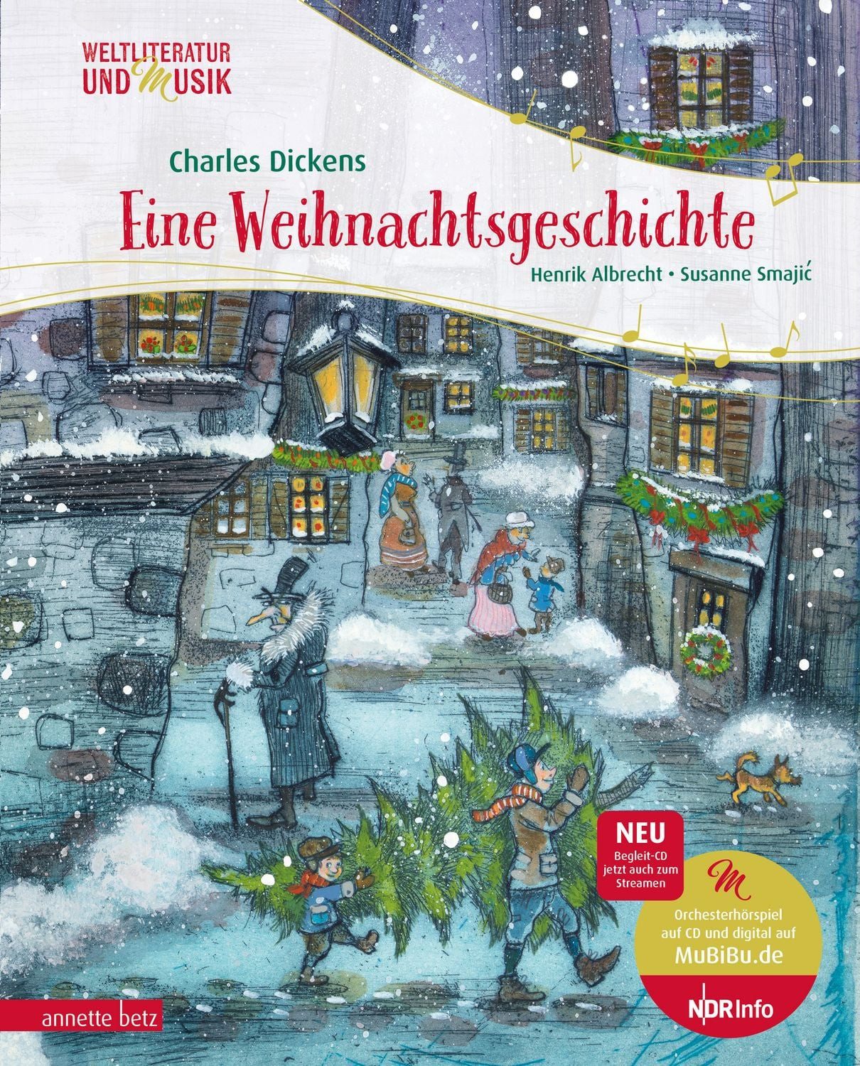 Kinderbuch Eine Weihnachtsgeschichte (Weltliteratur und Musik mit CD und zum Stre Henrik Albrecht, Charles Dickens