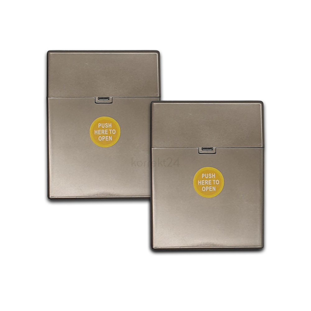 Coumo Sammleretui 2er Set Zigarettenbox XL, Basic Zigarettenetui ClicBoxx