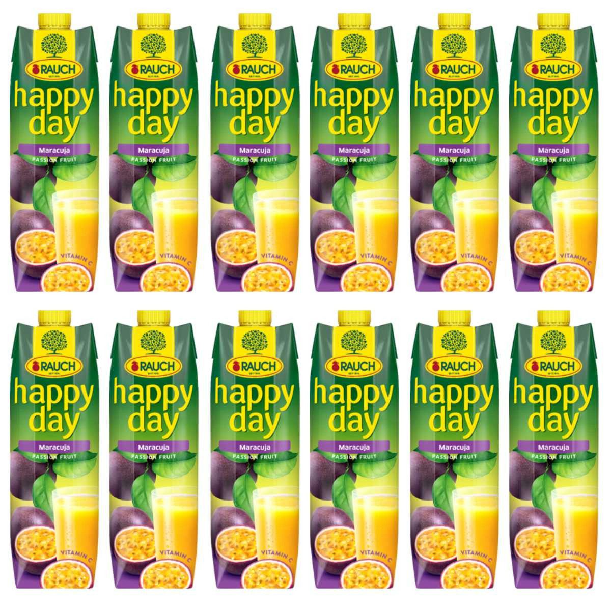 Rauch Fruchtsäfte Saft, Rauch Happy Day Maracujafruchtsaftkonzentrat 1000ml 12er Pack
