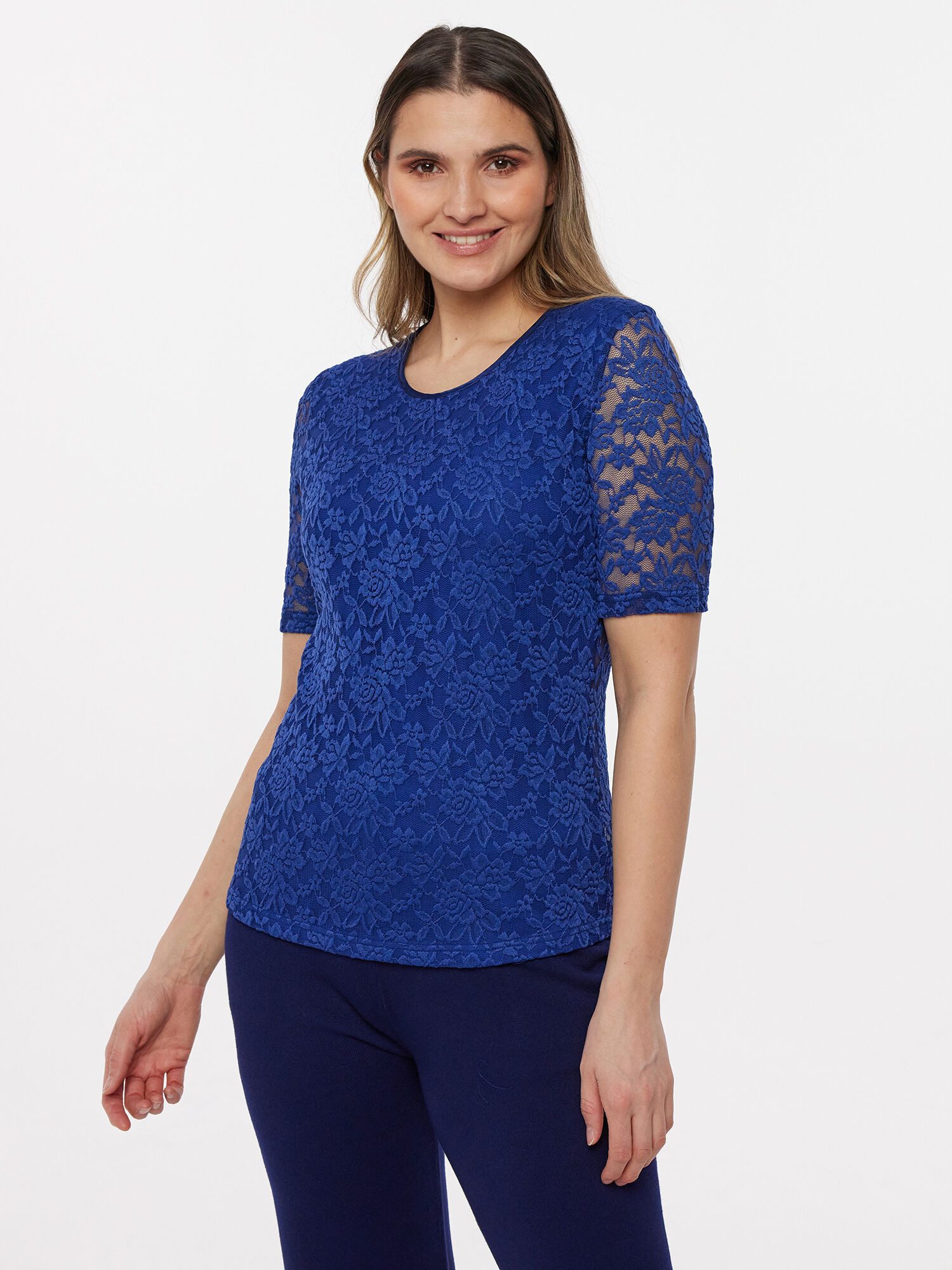 PUNTO & FILO 2-in-1-Strickjacke Cardigan & Shirt koerpernah (2-tlg., 2er Pack) mit Twinset-Spitze