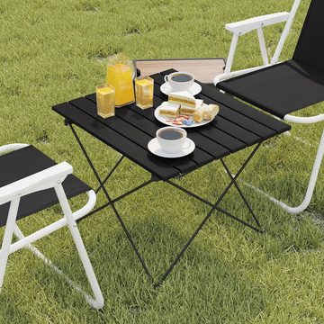 Woltu Campingtisch, Alu Campingtisch mit Tragetasche 56x46 cm