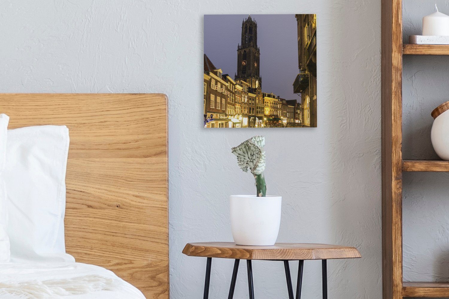 Leinwand - (1 Leinwandbild - St), OneMillionCanvasses® Bilder Licht, Wohnzimmer Utrecht für Schlafzimmer Wasser