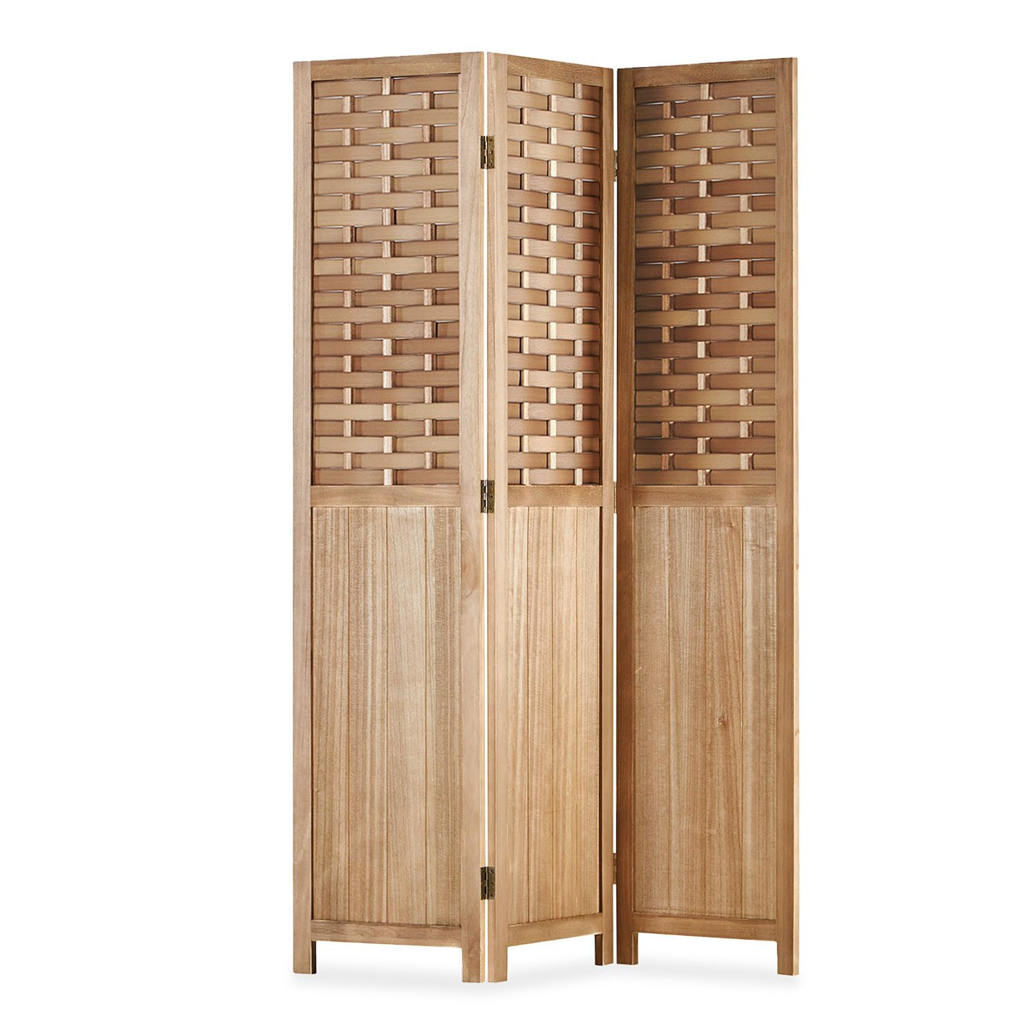 Homestyle4u Paravent Raumteiler Indoor Holz Trennwand Sichtschutz Rattan Op günstig online kaufen
