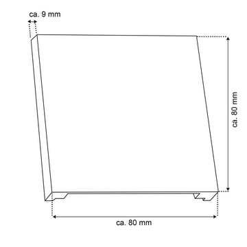 LEDANDO LED Einbaustrahler LED Treppenbeleuchtung Alu eckig weiss für Schalterdose 3Color warmwei