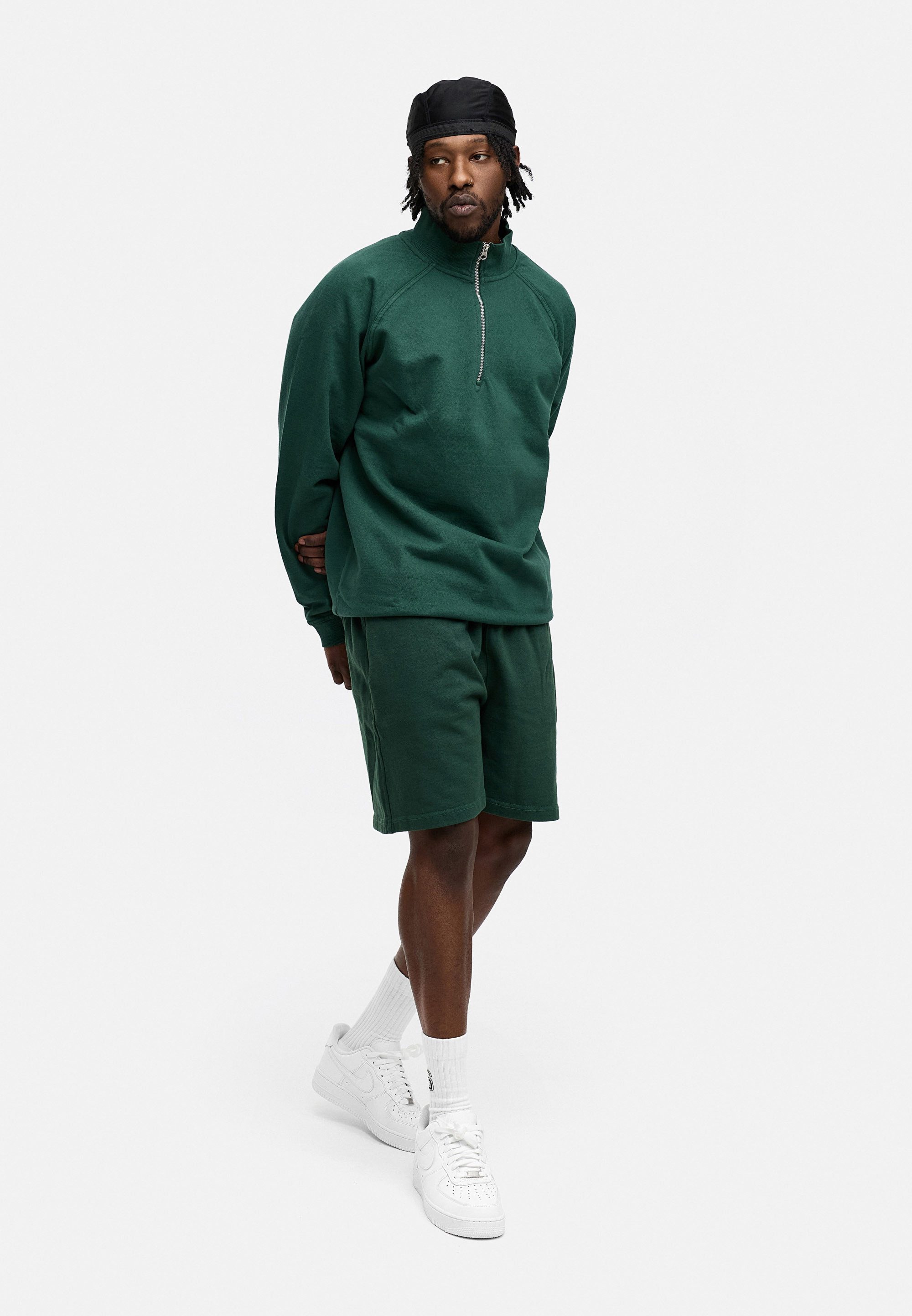 BEHYPE STUDIOS Sweatshirt IM OVERSIZE FIT, HALF-ZIP Herren lockerer Sweater mit Stehkragen