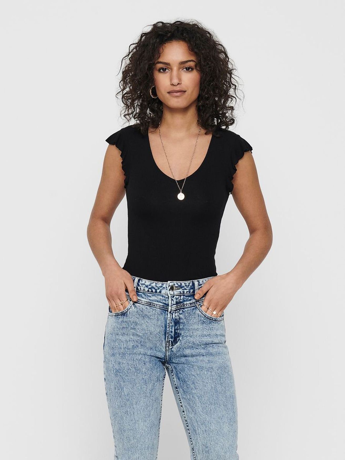 ONLY T-Shirt (1-tlg) ONLBELIA S/L TOP günstig online kaufen