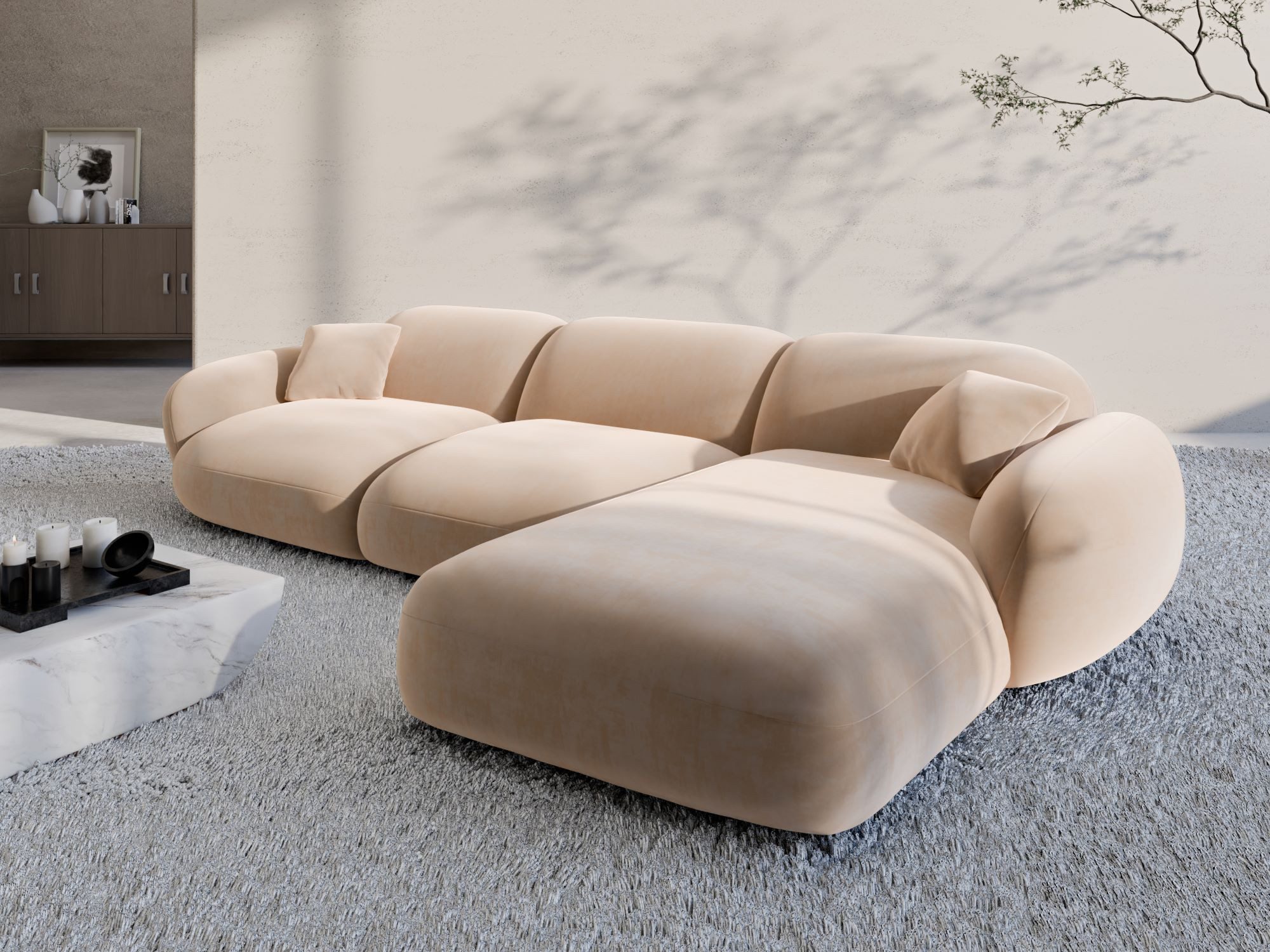 Sofa Dreams Ecksofa Polster Ecksofa Alcazar L Form kurz, Ecksofa, L-Form, Zeitloser Look in L-Form, 2 Zierkissen inklusive