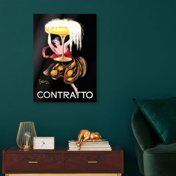 Posterlounge Acrylglasbild Leonetto Cappiello, Contratto, Wohnzimmer Vintage Malerei