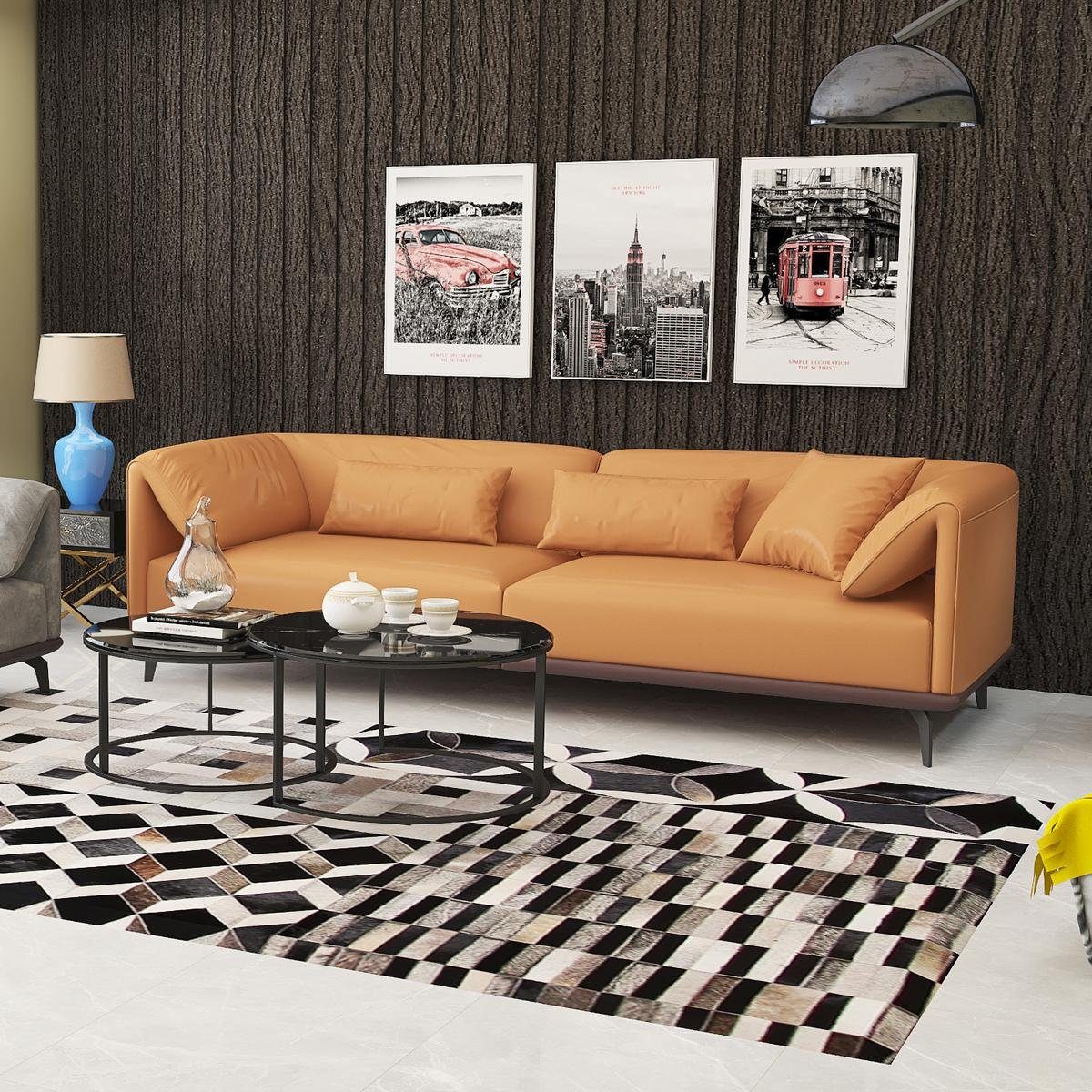 Sofa Ledersofa JVmoebel 4+3+2 in Wohnlandschaft Made Set, Moderne Sofagarnitur Couch Europe