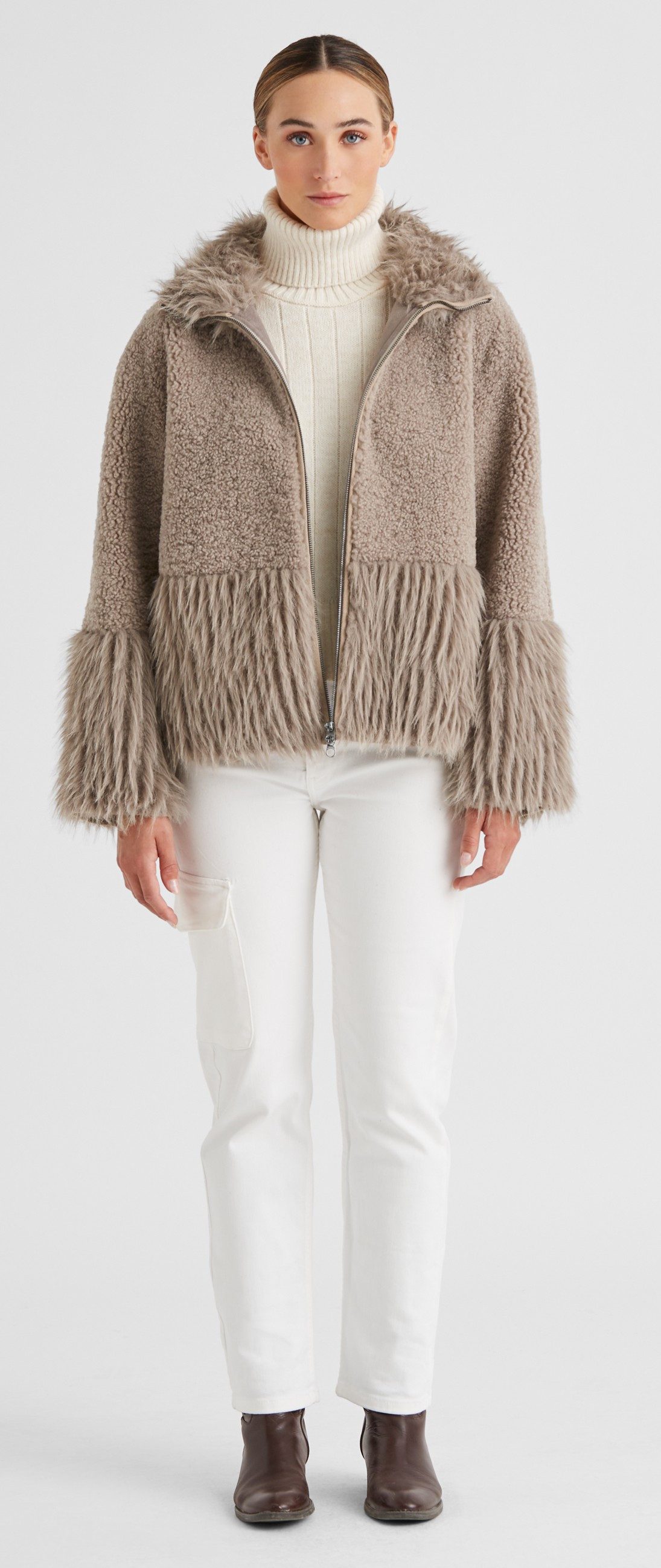 Milestone Fellimitatjacke MSRaya im extravaganten Fake günstig online kaufen