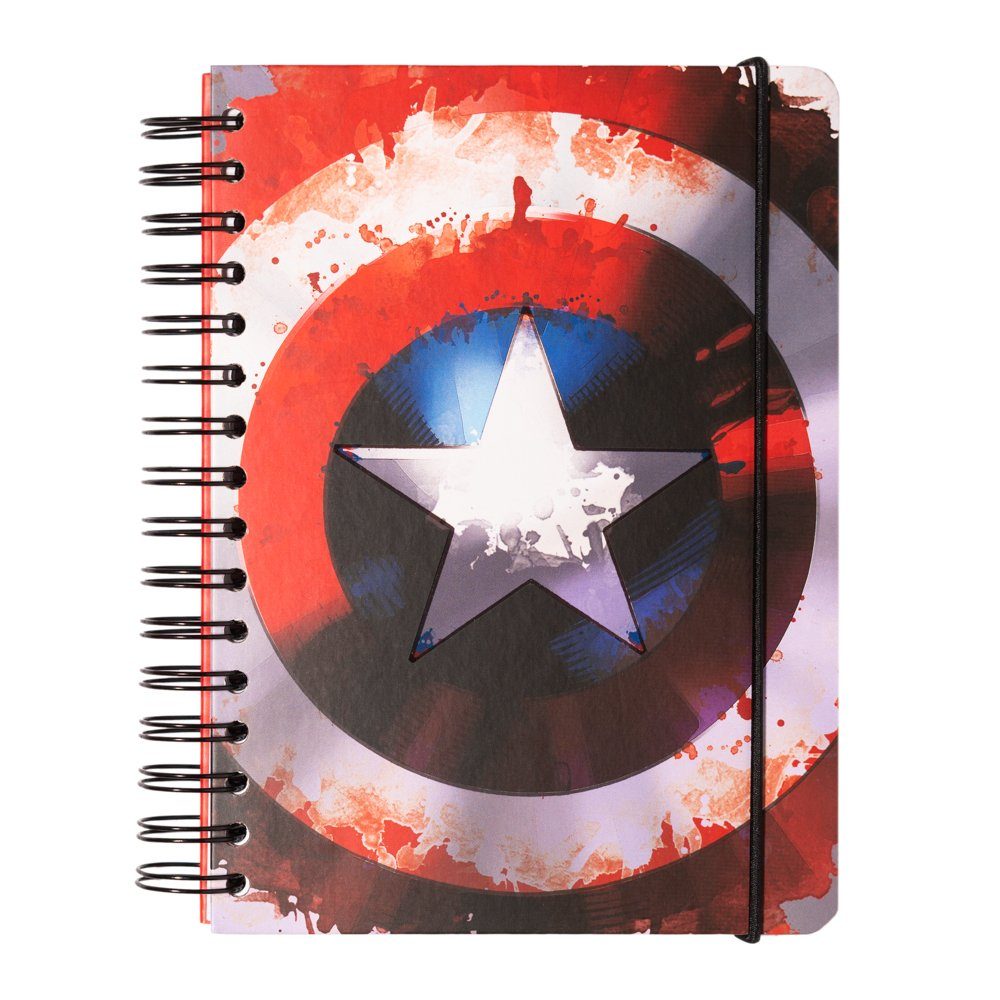 Notizbuch Captain Spiralbindung A5 Grupo mit Marvel Notizbuch im America Format Erik
